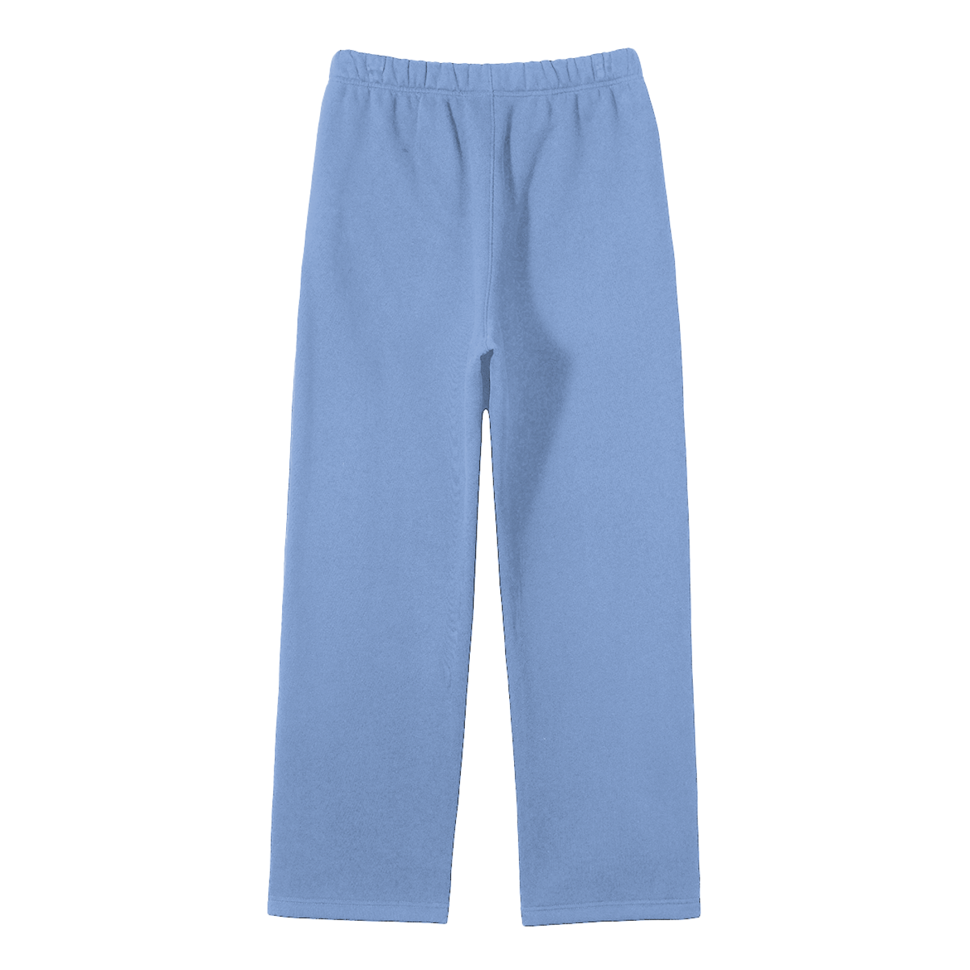Light blue sweatpants with elastic waistband.