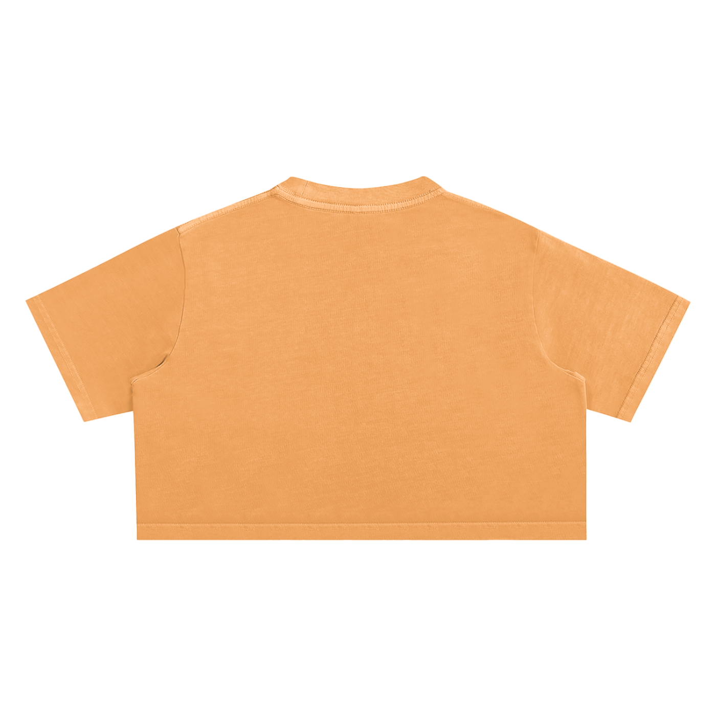 Orange cropped t-shirt.