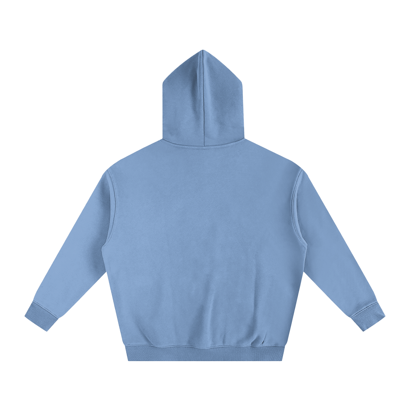 Blue hoodie with hood.