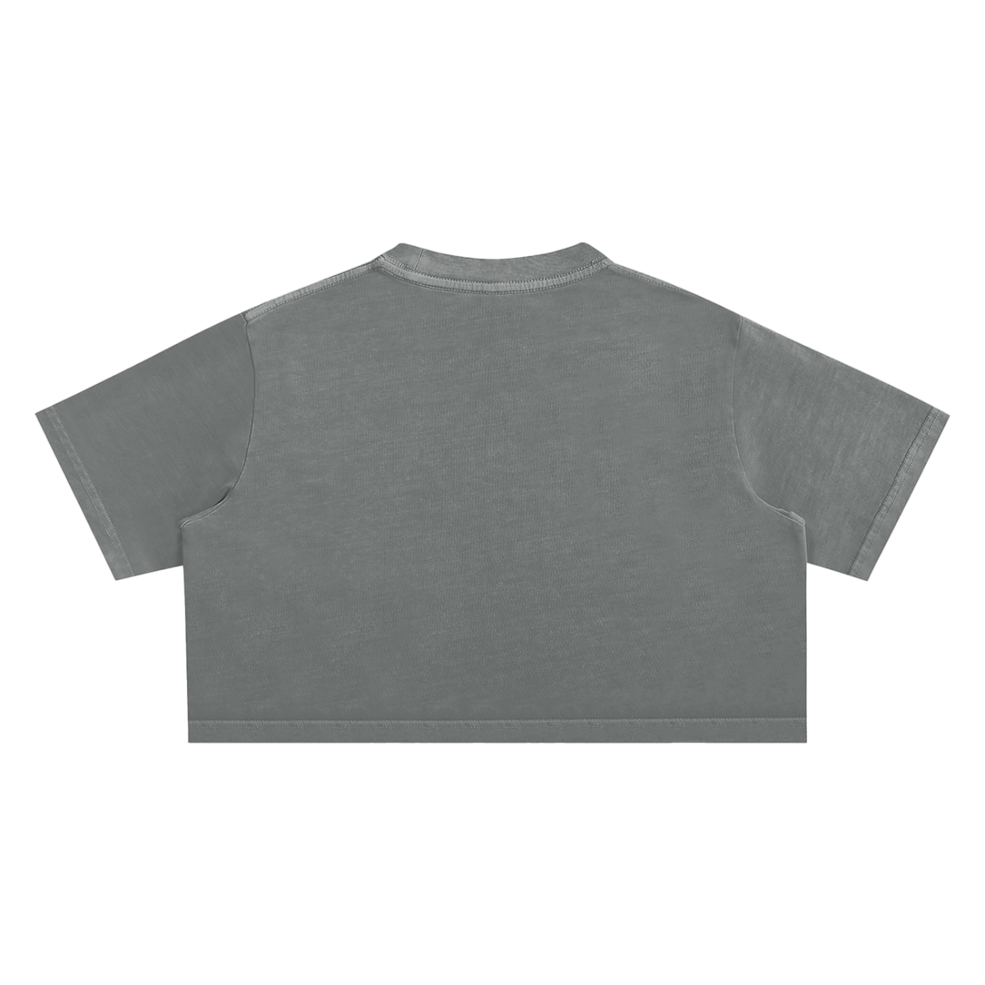 Gray crop top t-shirt.