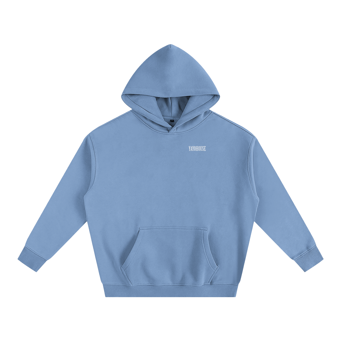 Light blue hooded sweatshirt with "YAYOHOUSE" printed on the chest.