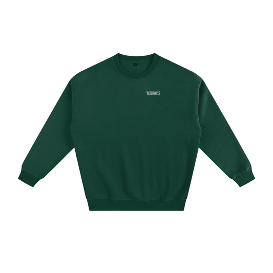Front view of a dark green sweatshirt with 'YAYOHOUSE' printed on the chest.