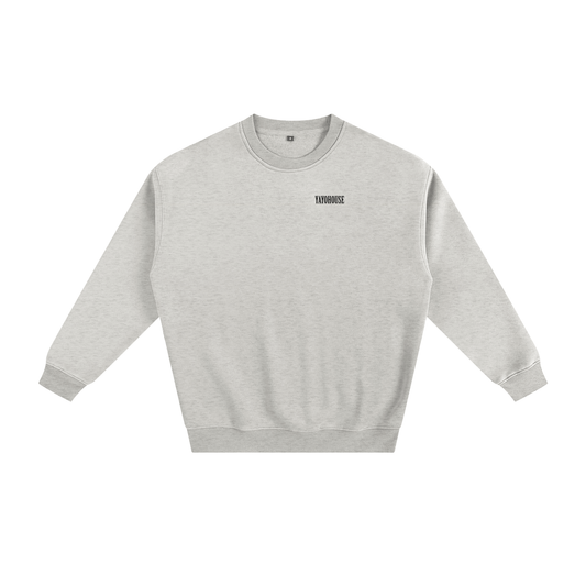 Gray "YAYOHOUSE" sweatshirt.
