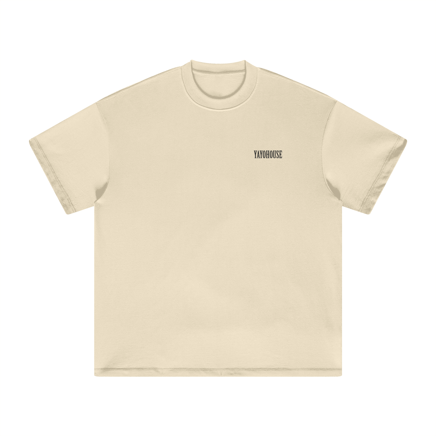 Beige t-shirt with "YAYOHOUSE" text.