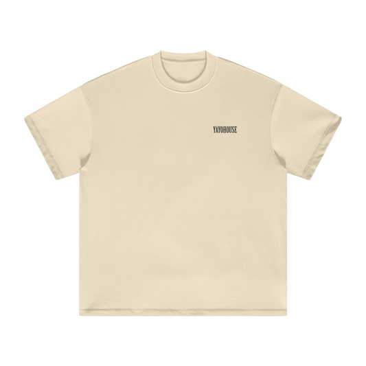 Beige t-shirt with "YAYOHOUSE" text.