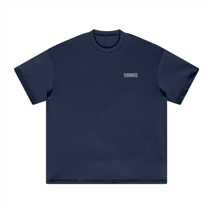 Navy blue t-shirt with "YAYOHOUSE" text.
