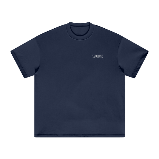 Navy blue t-shirt with "YAYOHOUSE" text.
