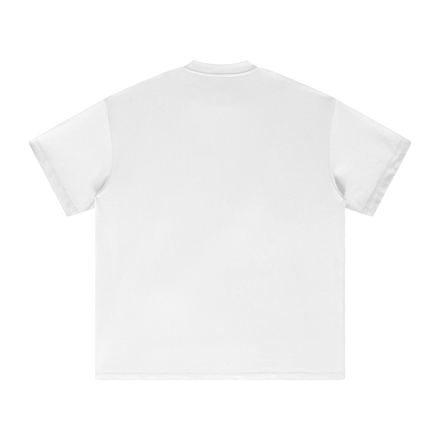 White t-shirt on a white background.