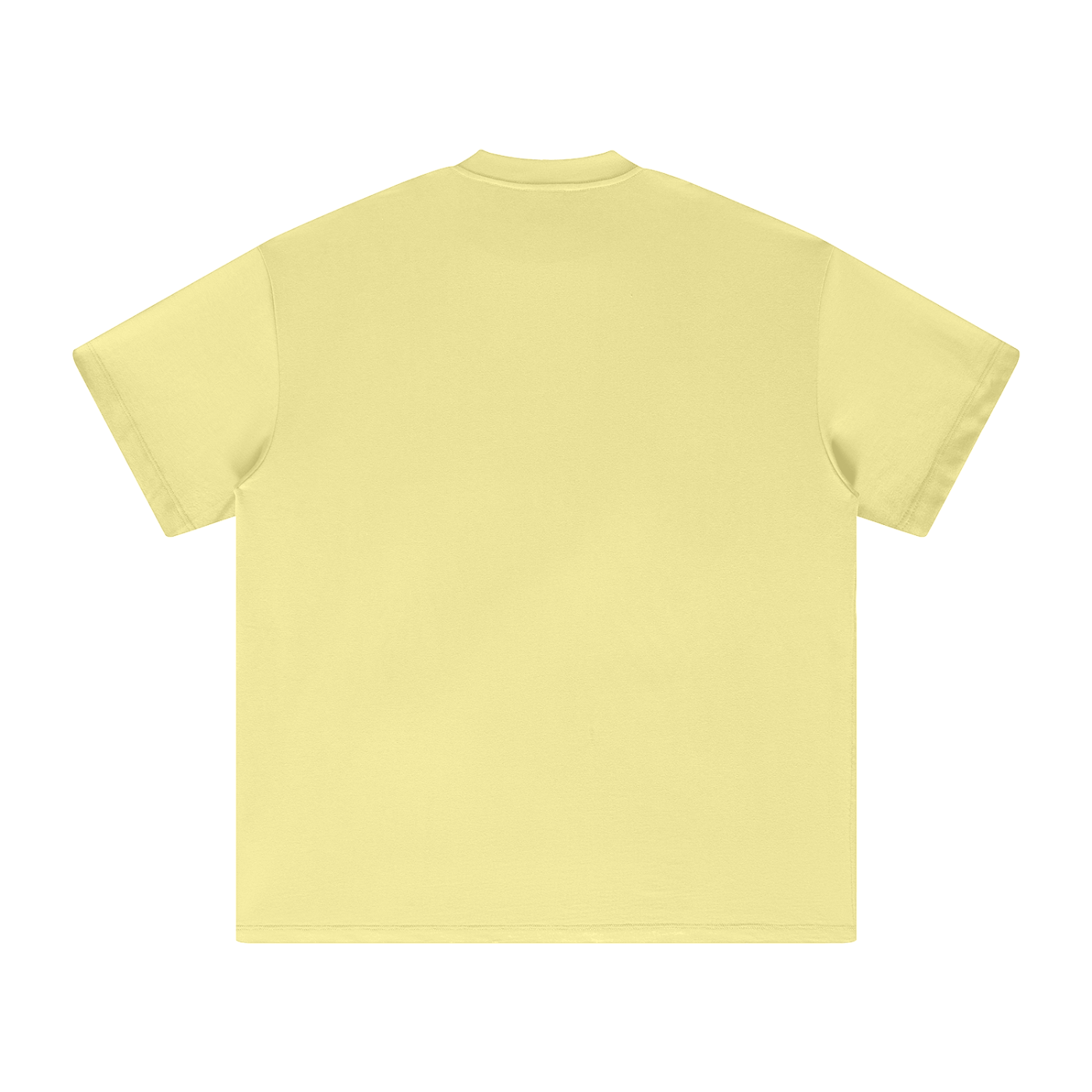 Back view of a yellow t-shirt.
