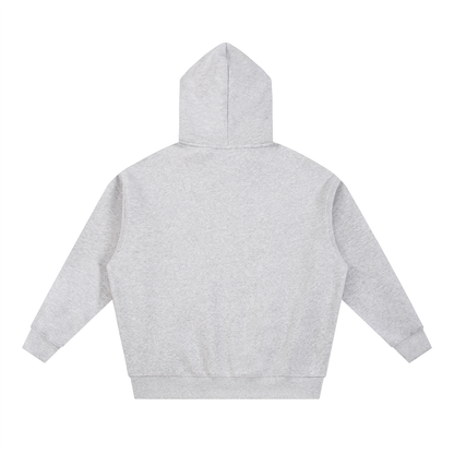Gray hoodie.