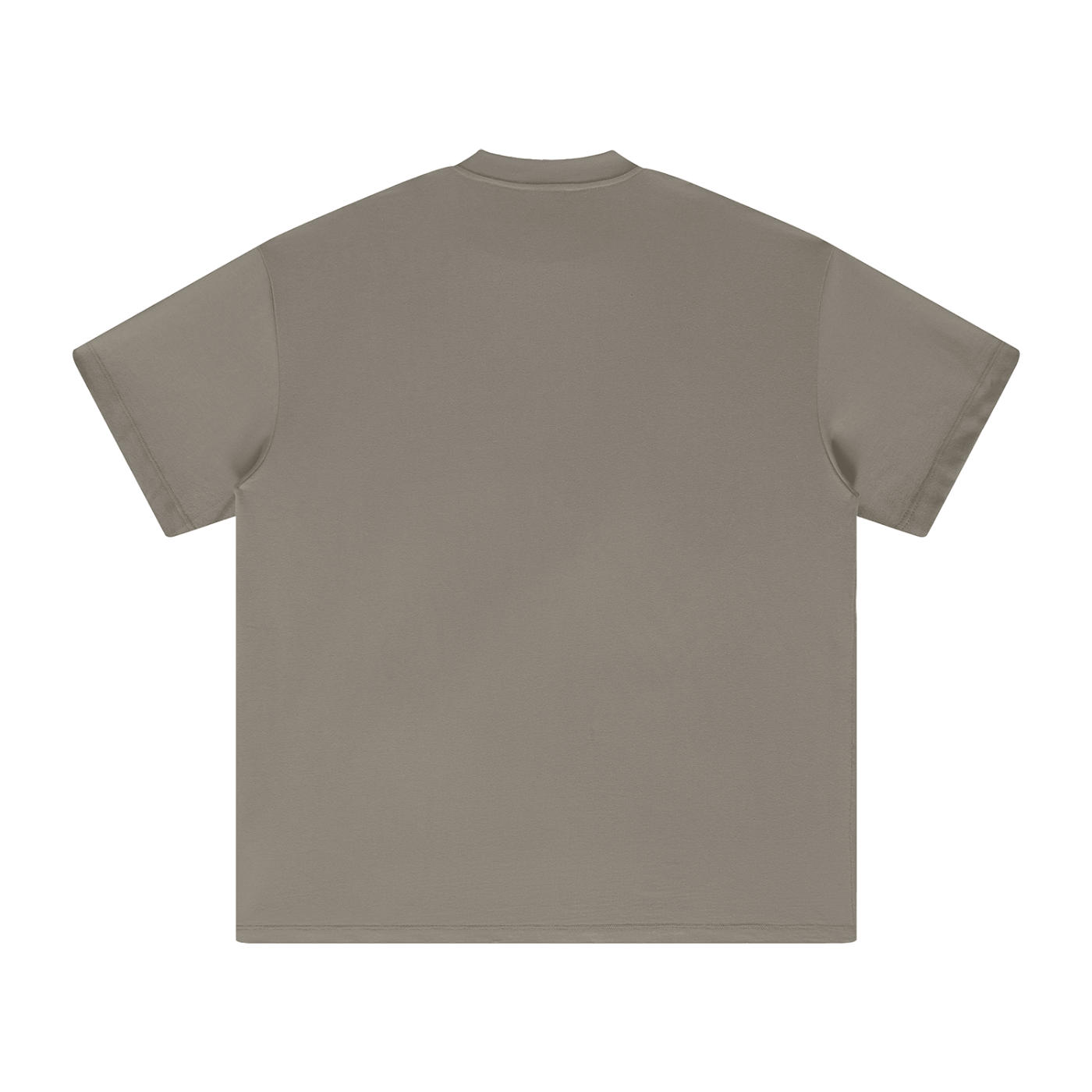 Taupe short-sleeve t-shirt.
