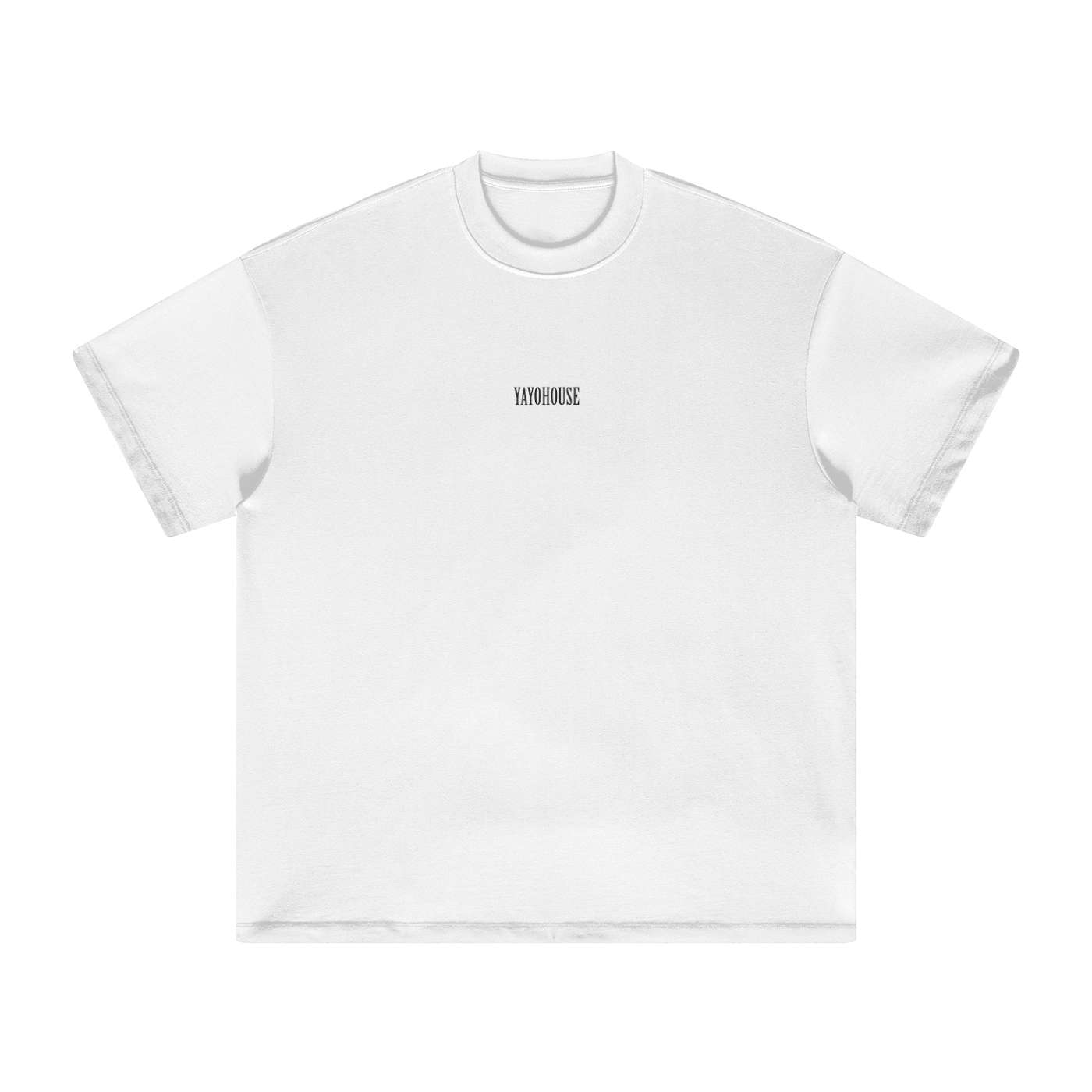 White "YAYOHOUSE" t-shirt.
